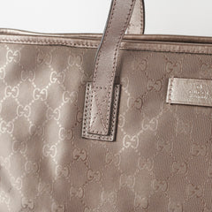 Gucci Silver/Grey Monogram Tote