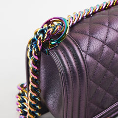 Chanel Small Boy Mermaid Iridescent Purple