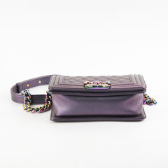 Chanel Small Boy Mermaid Iridescent Purple
