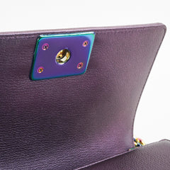 Chanel Small Boy Mermaid Iridescent Purple