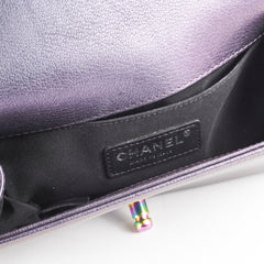 Chanel Small Boy Mermaid Iridescent Purple
