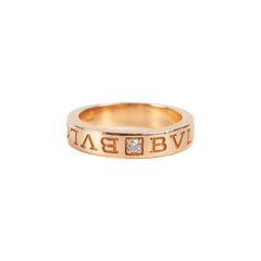 Bvlgari Rose Gold Diamond Ring Size 51