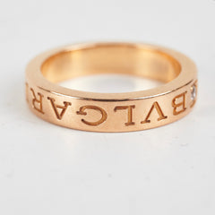 Bvlgari Rose Gold Diamond Ring Size 51