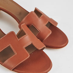 Hermes Oasis Gold Sandals Size 38.5