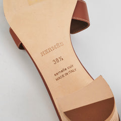 Hermes Oasis Gold Sandals Size 38.5