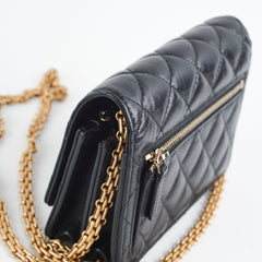 Chanel Reissue Mini Wallet on Chain WOC Black