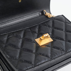 Chanel Reissue Mini Wallet on Chain WOC Black