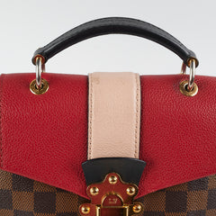 Louis Vuitton Clapton Damier Ebene Red Backpack