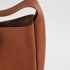 Saint Laurent Le 5 A 7 Brown Leather Tote