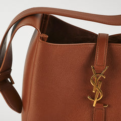 Saint Laurent Le 5 A 7 Brown Leather Tote