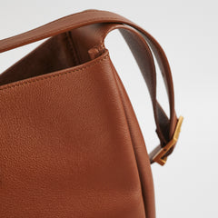 Saint Laurent Le 5 A 7 Brown Leather Tote