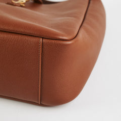 Saint Laurent Le 5 A 7 Brown Leather Tote