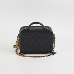 Chanel Filigree Small Caviar Vanity Black