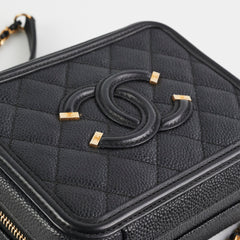 Chanel Filigree Small Caviar Vanity Black