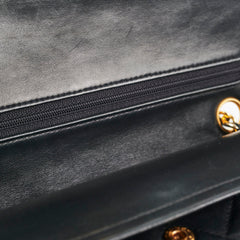 26/7 DOTD- Chanel Vintage Quilted Lambskin Medium/Large Black 24K GHW