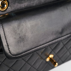 26/7 DOTD- Chanel Vintage Quilted Lambskin Medium/Large Black 24K GHW
