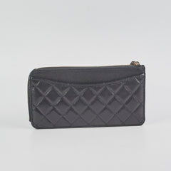 Chanel Long Cardholder Wallet Caviar Black