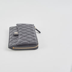 Chanel Long Cardholder Wallet Caviar Black
