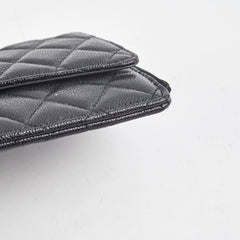 Chanel Long Cardholder Wallet Caviar Black