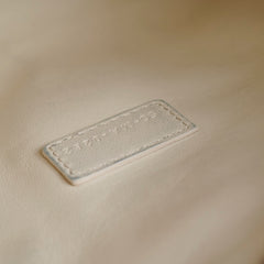 Christian Dior Calskin Macrocannage Medium Travel Nomad Pouch Cream