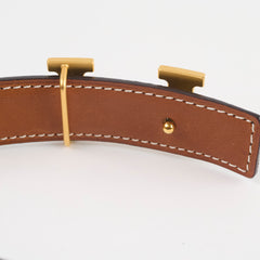 Hermes Constance 24mm Belt Reversible Black/ Gold GHW size 90