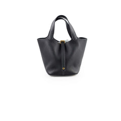 Hermes Picotin 18 Clemence Noir Z Stamp