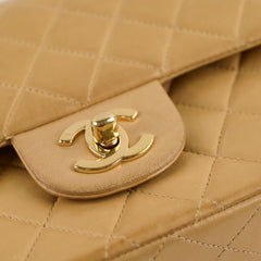 Chanel Vintage Medium/Large Double Classic Flap Beige