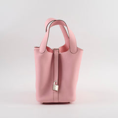 Hermes Picotin 18 Clemence Rose Sakura W Stamp