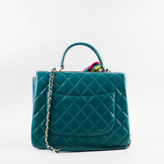 Chanel Large Trendy CC Lambskin Turquoise - Series 20