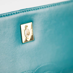 Chanel Large Trendy CC Lambskin Turquoise - Series 20
