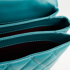 Chanel Large Trendy CC Lambskin Turquoise - Series 20