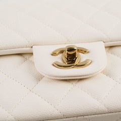 Chanel Classic Flap Medium/Large M/L Caviar White - 2023