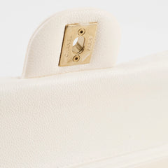 Chanel Classic Flap Medium/Large M/L Caviar White - 2023