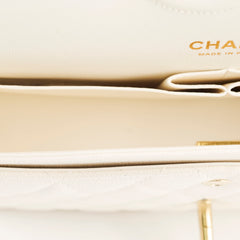Chanel Classic Flap Medium/Large M/L Caviar White - 2023
