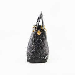 Christian Dior Lady Dior Medium Black Lambskin