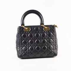 Christian Dior Lady Dior Medium Black Lambskin
