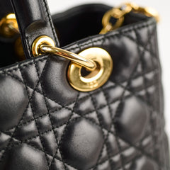 Christian Dior Lady Dior Medium Black Lambskin