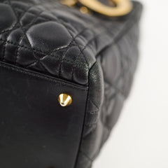 Christian Dior Lady Dior Medium Black Lambskin