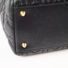 Christian Dior Lady Dior Medium Black Lambskin