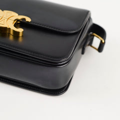 Celine Teen Triompe Shiny Calfskin Black