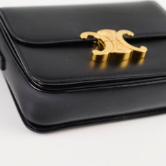 Celine Teen Triompe Shiny Calfskin Black