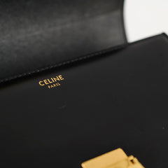 Celine Teen Triompe Shiny Calfskin Black