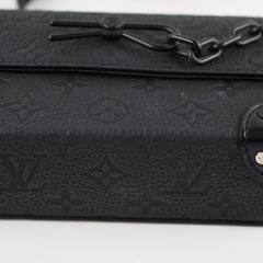 Louis Vuitton Steamer Wearable Wallet Taurillion Monogram Black