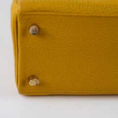 Hermes Kelly 28 Togo Leather Jaune Ambre GHW Y stamp