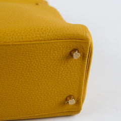 Hermes Kelly 28 Togo Leather Jaune Ambre GHW Y stamp