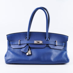 Hermes Shoulder Birkin JPG Blue J in Square