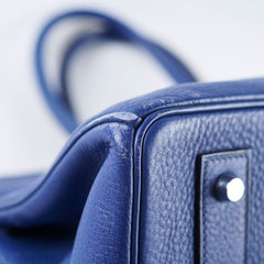 Hermes Shoulder Birkin JPG Blue J in Square