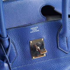 Hermes Shoulder Birkin JPG Blue J in Square