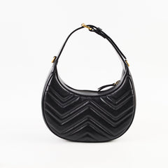 Gucci GG Marmont Half-Moon Bag Black