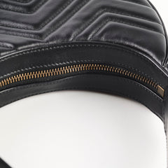 Gucci GG Marmont Half-Moon Bag Black